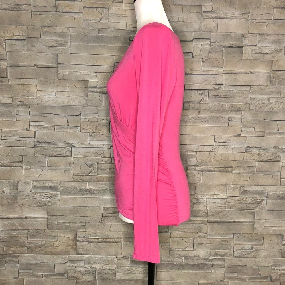 Anthropologie pink crossover top - Picture 4 of 6